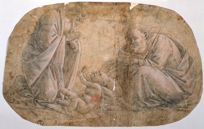 Study for the Adoration of the Child by Sandro Botticelli